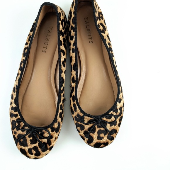 talbots leopard flats